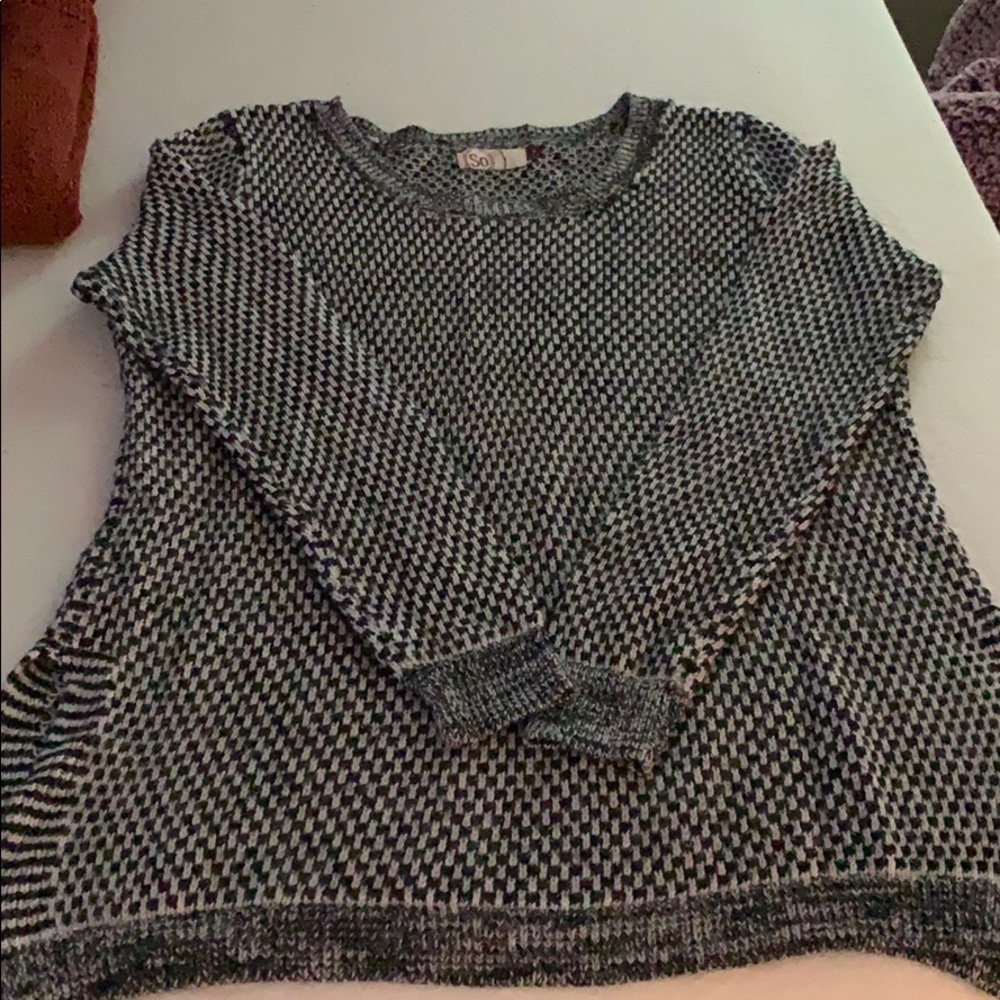 Black and white sweater